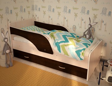 Кровать детская ТМК Максимка, корпус Млечный дуб, фасад Венге в Артеме