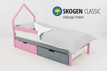 Детская кровать-домик мини Skogen лаванда-графит в Артеме