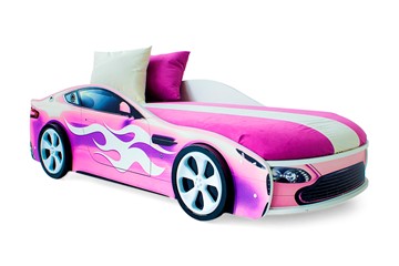 Кровать-машина детская Бондимобиль розовый в Артеме