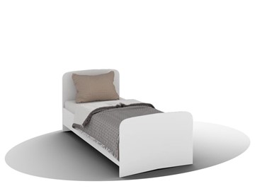 Кровать детская ВЕГА Кровать Кр-08 900 с плоским основанием (Белый древесный) в Артеме