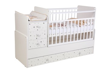 Детская кровать для девочки Фея 1100 Звездное сияние, белый в Артеме