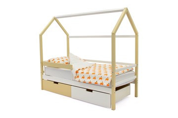Детская кровать-домик Svogen бежево-белый в Артеме