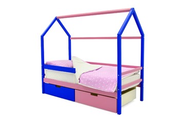 Кровать-домик детская Svogen синий-лаванда в Артеме