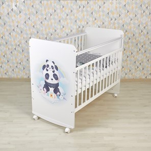 Детская кровать для мальчика Фея 702 Милые панды, белый в Артеме
