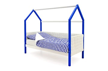 Детская кровать-домик «Svogen сине-белый» мягкая в Артеме
