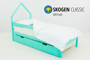 Кровать-домик детская мини Skogen мятная в Артеме