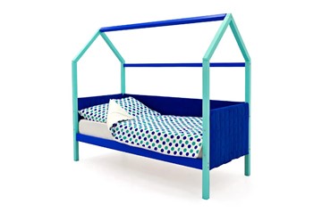 Кровать-домик детская Svogen, мятный-синий мягкая в Артеме
