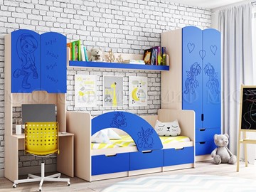 Детская комната для мальчика Юниор-3, Синий матовый в Артеме