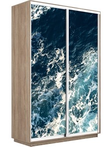 Шкаф Экспресс 1400x600x2400, Морские волны/дуб сонома во Владивостоке