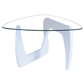 Стеклянный столик Берген-3, белый во Владивостоке