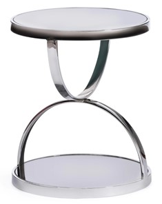 Кофейный столик GROTTO (mod. 9157) металл/дымчатое стекло, 42х42х50, хром в Артеме