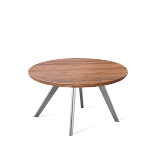 Круглый столик SHT-S39 / SHT-TT 70 МДФ (светлый орех/серый) в Артеме