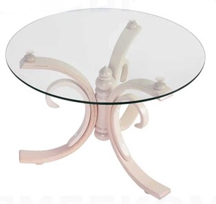 Стеклянный столик в зал СЖ 5 беленый дуб/стекло в Находке