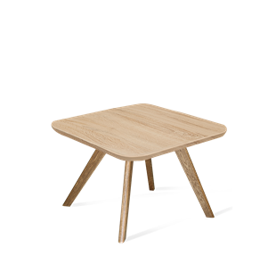 Квадратный столик SHT-S39 / SHT-TT 60/60 ЛДСП (дуб сонома/брашированный коричневый) в Находке