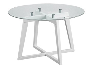 Стеклянный стол Мебелик Рилле-445 (белый) в Артеме