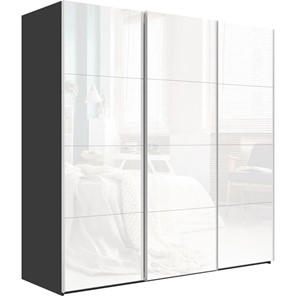 Шкаф 3-х створчатый Эста, 12 белых стекол, 2700x660x2200, серый диамант во Владивостоке