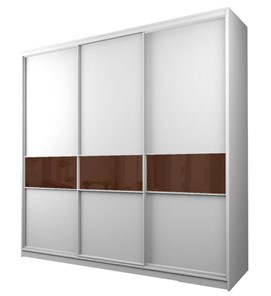 Шкаф 3-х створчатый MAX МШ-25-6-24-999, Профиль Белый/Цвет Белый/Oraclal Шоколад во Владивостоке