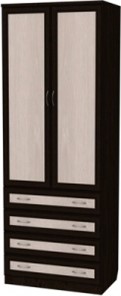 Шкаф 103 со штангой, цвет Венге в Артеме