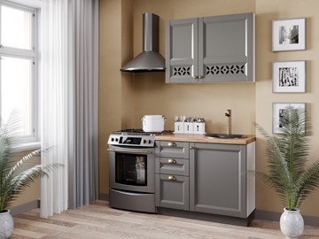 Кухонный гарнитур Амели-3 1600, Белый/Оникс серый во Владивостоке