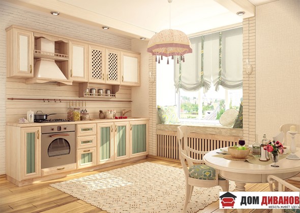 Кухонный гарнитур Кантри Сонома Эйч Светлая во Владивостоке - изображение