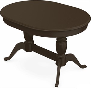 Кухонный раздвижной стол Леонардо-2 исп. Овал, тон 7 (Морилка/Эмаль) в Артеме