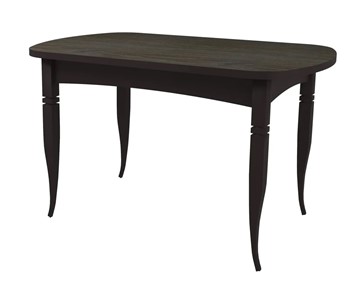 Обеденный овальный стол Ялта с резными опорами Венге/Ясень Анкор темный в Артеме
