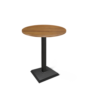 Круглый кухонный стол SHT-TU5-BS2/H110 / SHT-TT 80 ЛДСП (орех/черный) в Находке