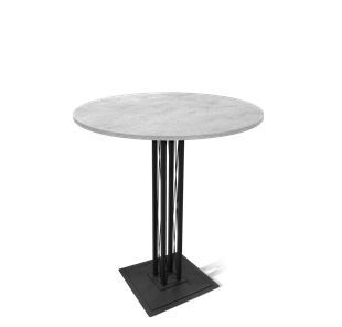Барный стол SHT-TU6-BS1/H110 / SHT-TT 90 ЛДСП (бетон чикаго светло-серый/черный) в Артеме