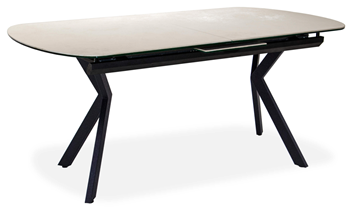Керамический обеденный стол Шамони 2CX 160х90 (Oxide Avorio/Графит) в Уссурийске