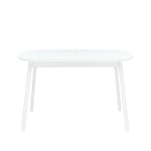 Кухонный раскладной стол Leset Мидел (Металл белый/стекло белое) в Артеме