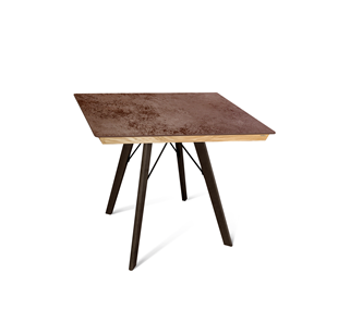 Керамический кухонный стол SHT-TU9/ТT8 60/60 (венге/прозрачный лак/коричневая сепия) в Находке