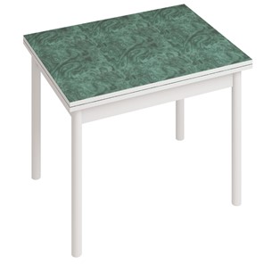 Стол обеденный СТ22, Белый/Зеленый мрамор в Артеме