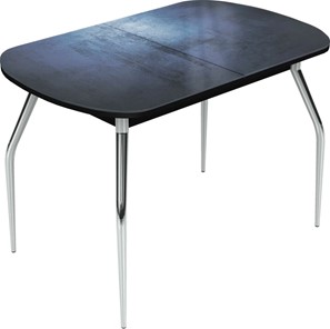 Раздвижной стол Ривьера исп.2 хром №5 (Exclusive h149/черный) в Артеме