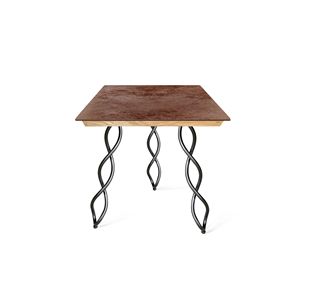 Керамический кухонный стол SHT-TU17 (3 шт.)/ТT8 60/60 (черный муар/прозрачный лак/коричневая сепия) в Артеме