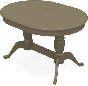 Кухонный стол раскладной Леонардо-2 исп. Овал, тон 40 (Морилка/Эмаль) в Артеме