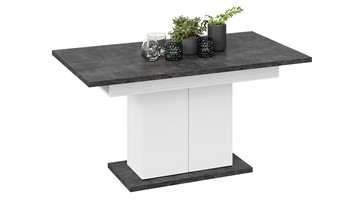 Кухонный раздвижной стол Детройт тип 1 (Белый/Ателье темный) в Артеме