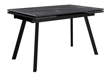 Кухонный раскладной стол DikLine SKA125 Керамика Серый мрамор/подстолье черное/опоры черные (2 уп.) в Артеме