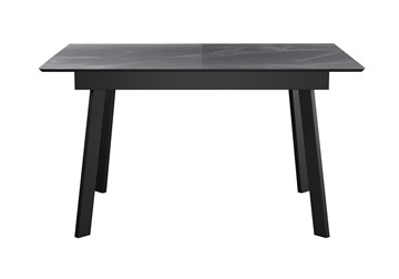 Керамический кухонный стол DikLine SKH125 Керамика Серый мрамор/подстолье черное/опоры черные (2 уп.) во Владивостоке