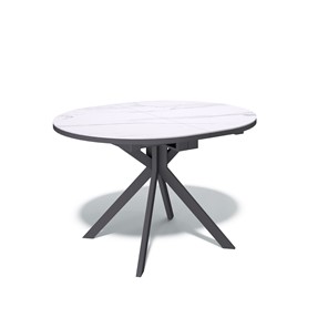 Овальный обеденный стол DO1100 (черный/керамика мрамор белый) в Артеме