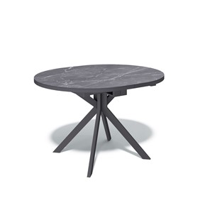 Овальный стол на кухню DO1100 (черный/керамика мрамор черный) в Артеме