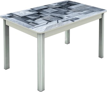 Кухонный раскладной стол Гамбург исп.1 ноги метал. крашеные №23, Фотопечать (Текстура №74) в Находке