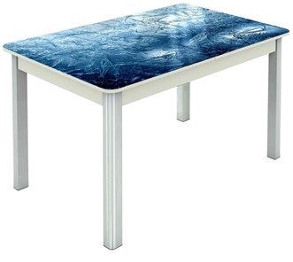 Кухонный раздвижной стол Гамбург Мини, ноги метал. крашеные №23 (Exclusive h157/белый) в Артеме