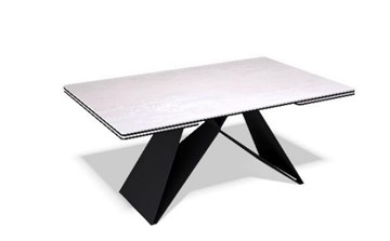 Керамический обеденный стол KB1400, черный/керамика белая в Артеме