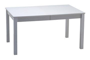 Кухонный раскладной стол Нагано-2 стекло белое opti (хром-лак) в Артеме