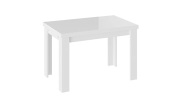 Кухонный раскладной стол Норман тип 1, цвет Белый/Стекло белый глянец во Владивостоке
