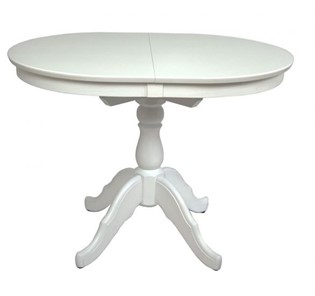 Кухонный раздвижной стол Овальный (белая эмаль) 78,5x82x110+35 в Артеме
