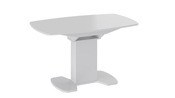 Кухонный стол раздвижной Портофино (СМ(ТД)-105.02.11(1)), цвет Белый глянец/Стекло белое в Артеме