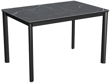 Кухонный раздвижной стол Кубика Римини-мини С, 90х65 (+40) керамика Black Marble (черный) в Артеме