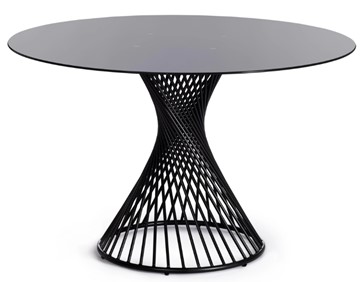 Стеклянный кухонный стол BERTOIA (mod. GT21) металл/стекло, Black (черный) арт.20595 в Находке