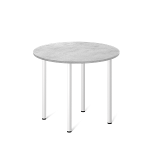 Маленький стол SHT-TU66 / SHT-TT 90 ЛДСП (бетон чикаго светло-серый/белый) в Артеме